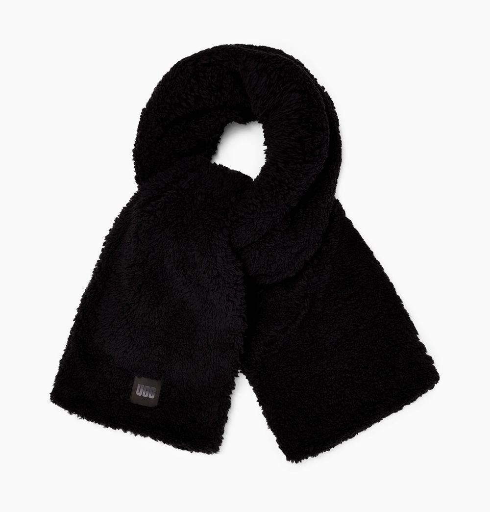 Ugg Sherpa Oversized - Womens Scarfs - Black - NZ (2513GRKFP)